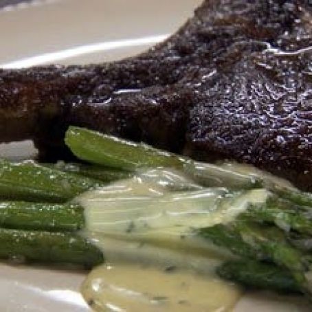 Rib Steak and Asparagus
