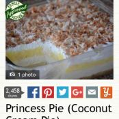 Princess Pie (Coconut Cream Pie)