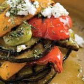 Eggplant and Peppers with Feta