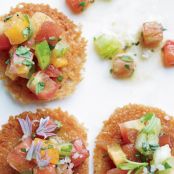 Parmesan Tuiles with Heirloom Tomato Salad