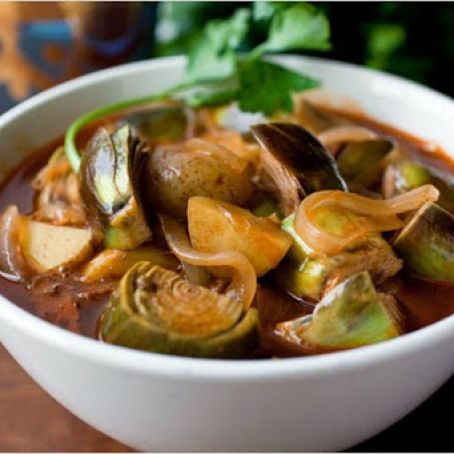 ARTICHOKE, MUSHROOM & POTATO RAGOUT