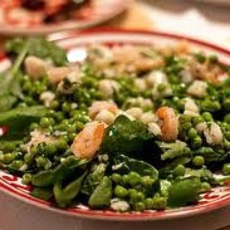Garlic Shrimp and Pea Salad