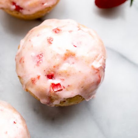 Glazed Strawberry Muffins