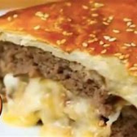 Cheese Stuffed Burger Wellington