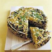 Tortilla and Black Bean Pie