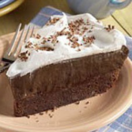 Brownie Bottom Pudding Pie