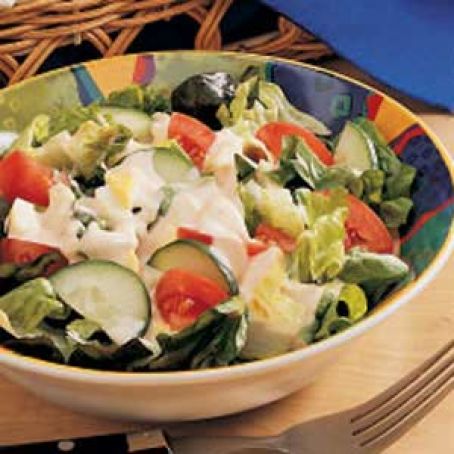 Salad with Creamy Homemade Dressing