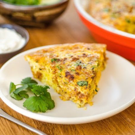 Chile & Sausage Oven Frittata (For Freezing)
