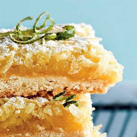 Tequila-Lime-Coconut Macaroon Bars