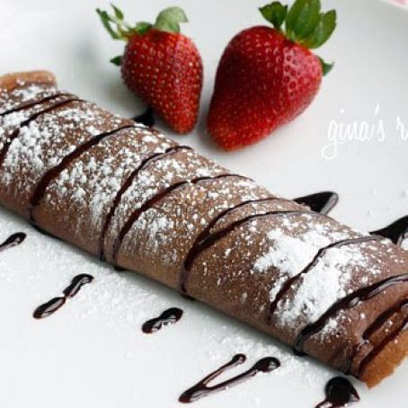 Chocolate Crepes with Strawberries