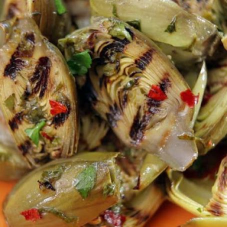 Artichokes - Grilled Baby with Mixed Herbs Vinaigrette