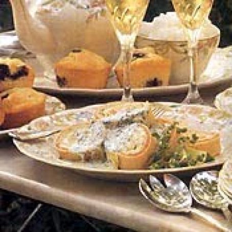 SMOKED SALMON, AVOCADO & CREPE ROULADE