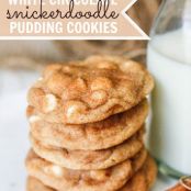 White Chocolate Snickerdoodle Pudding Cookies