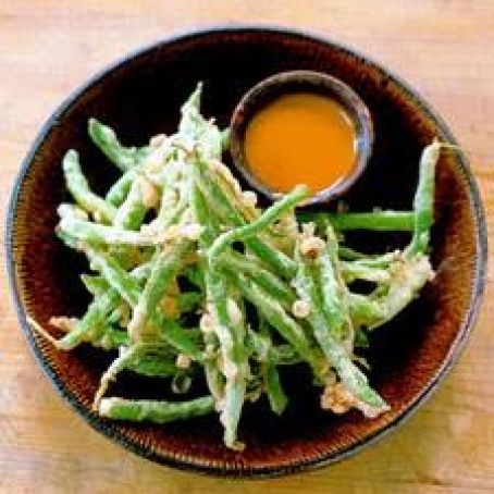 Fried Green Beans with Sweet Hot Mustard