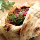 Garden Chicken Burger with Strawberry Sauce