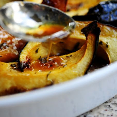 Sweet Roasted Rosemary Acorn Squash Wedges
