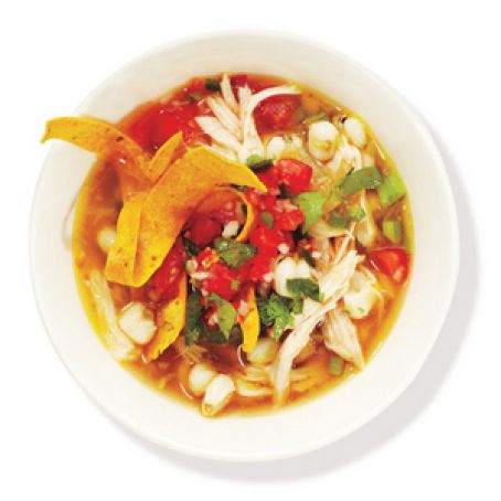 Spicy Chicken and Hominy Soup