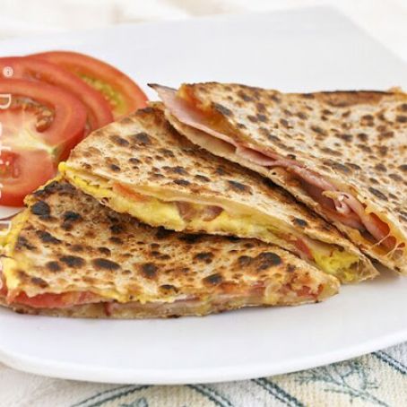 Ham and Cheese Breakfast Quesadillas