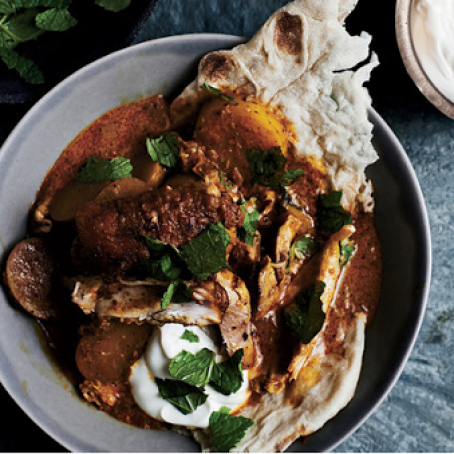INDIAN-SPICED CHICKEN WITH TOMATO AND COCONUT MILK