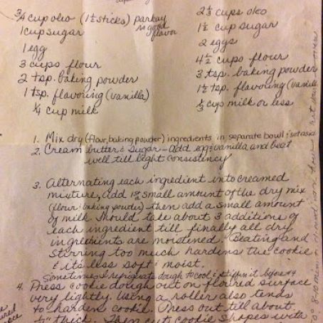 Sugar Cookies from Mom's Recipe Collection