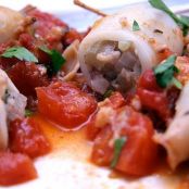 Stuffed Squid with Tomatoes and Thyme