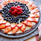 Red, White, and Blue Dessert Pizza