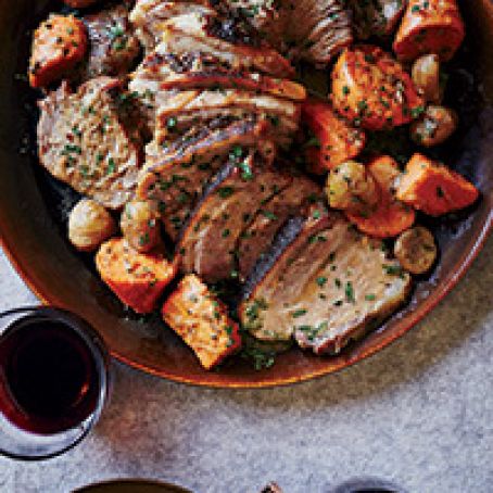 Wine-Braised Pork with Chestnuts and Sweet Potatoes