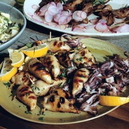 GRILLED SAUSAGE STUFFED CALAMARI