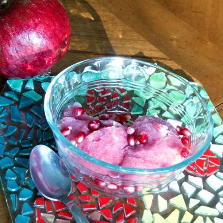 Pomegranate and Mint Sorbet