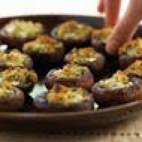 Mushrooms with Goat Cheese & Herb Stuffing (Cooks Country)