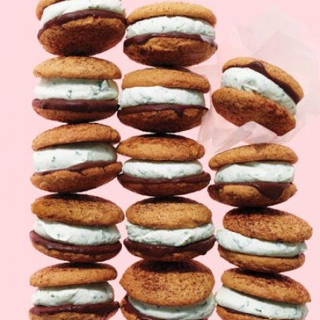 Coffee-Mint Chocolate Ice Cream Sandwiches