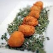 Fried Green Olives Stuffed with Blue Cheese