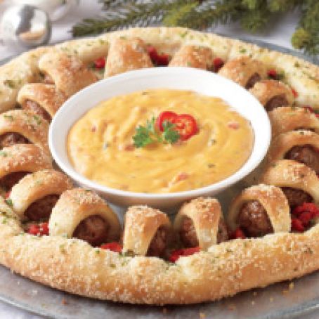 Meatball Roll-Up with Queso Dip