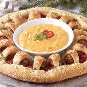 Meatball Roll-Up with Queso Dip