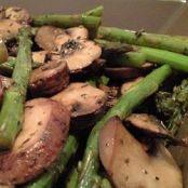 Roasted Asparagus and Mushrooms