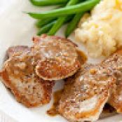 Sautéed Pork Cutlets with Mustard-Cider Sauce