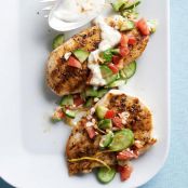 Grilled Chicken with Lemon-Cucumber Relish