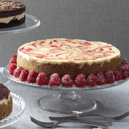 Raspberry & Chocolate Swirl Cheesecake