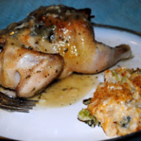 Roasted Cornish Game Hen with Mango