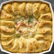 Turkey and Veggie Alfredo Pot Pie