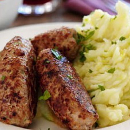 Mustard Sausages & Colcannon