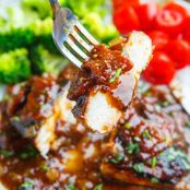 Balsamic Maple Dijon Chicken with Bacon Sauce