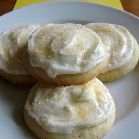 Lemon Sugar Cookies with Lemon Cream Cheese Frosting