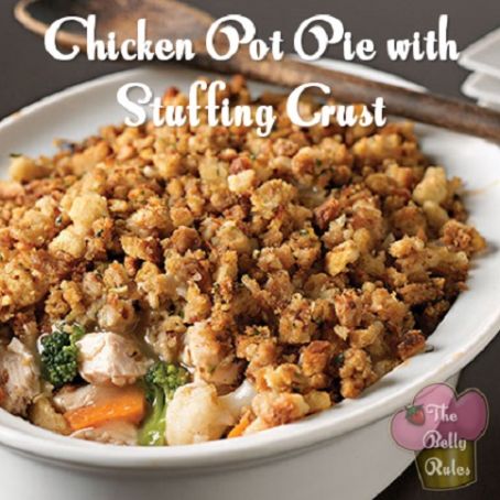 Chicken Pot Pie with Stuffing Crust