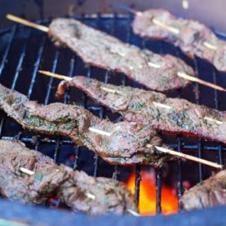 Cilantro Lime Beef Satay