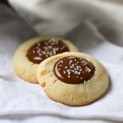 Dulce de Leche and Nutella Thumbprints with Sea Salt