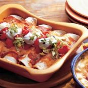 SPICY BLACK BEAN & CHICKEN ENCHILADAS