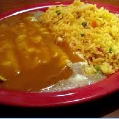 Rice, Cheese and Bean Enchiladas