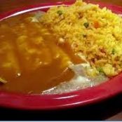 Rice, Cheese and Bean Enchiladas