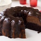Chocoflan de triple chocolate